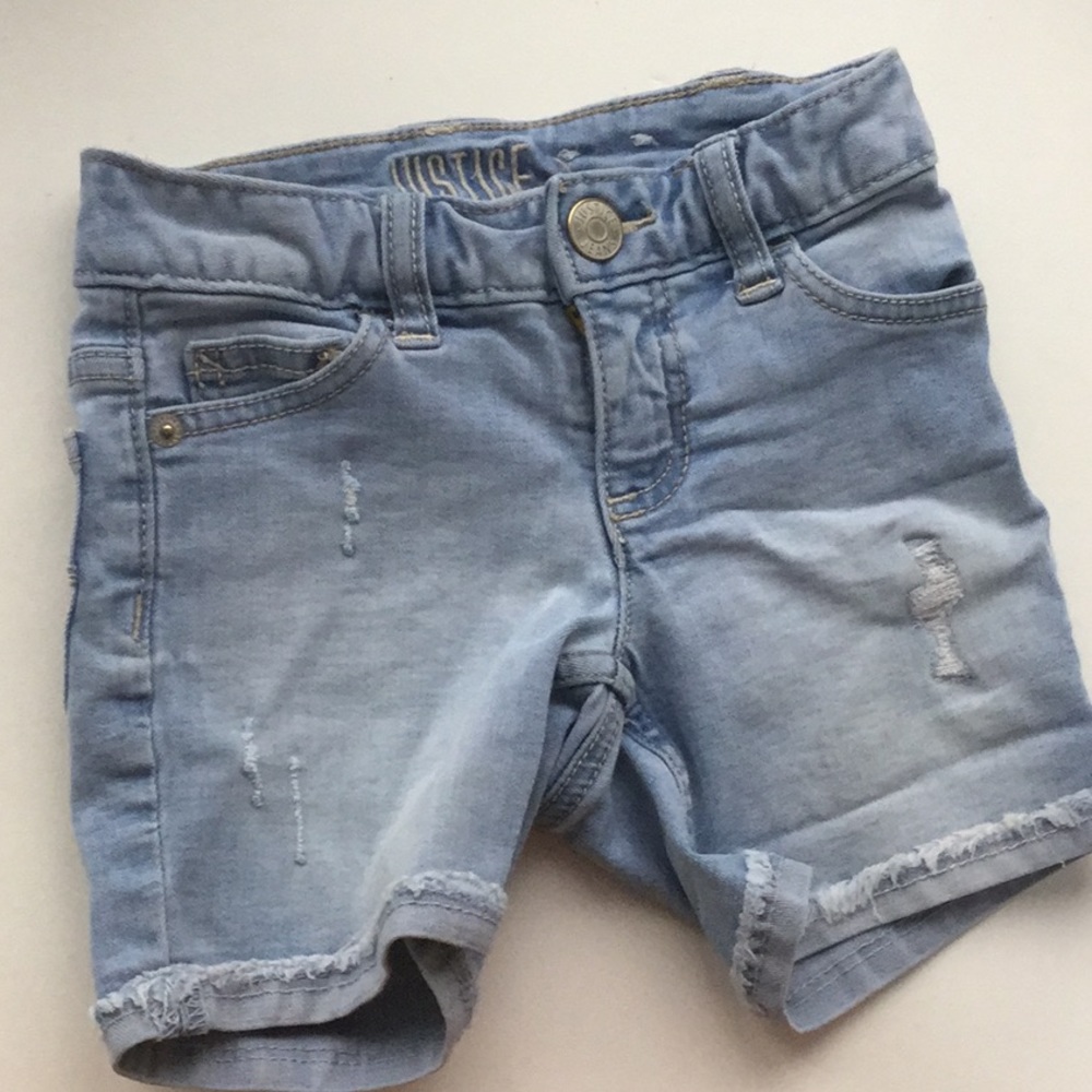 A cute pair of jean shorts from justice!